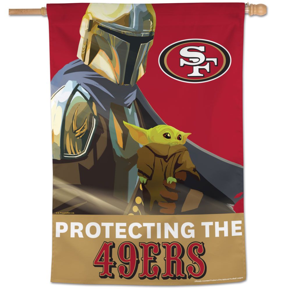 San Francisco 49ers Star Wars Mandalorian Vertical Flag - 28