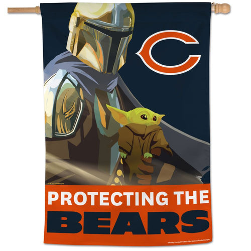 Chicago Bears Star Wars Madalorian Vertical Flag - 28