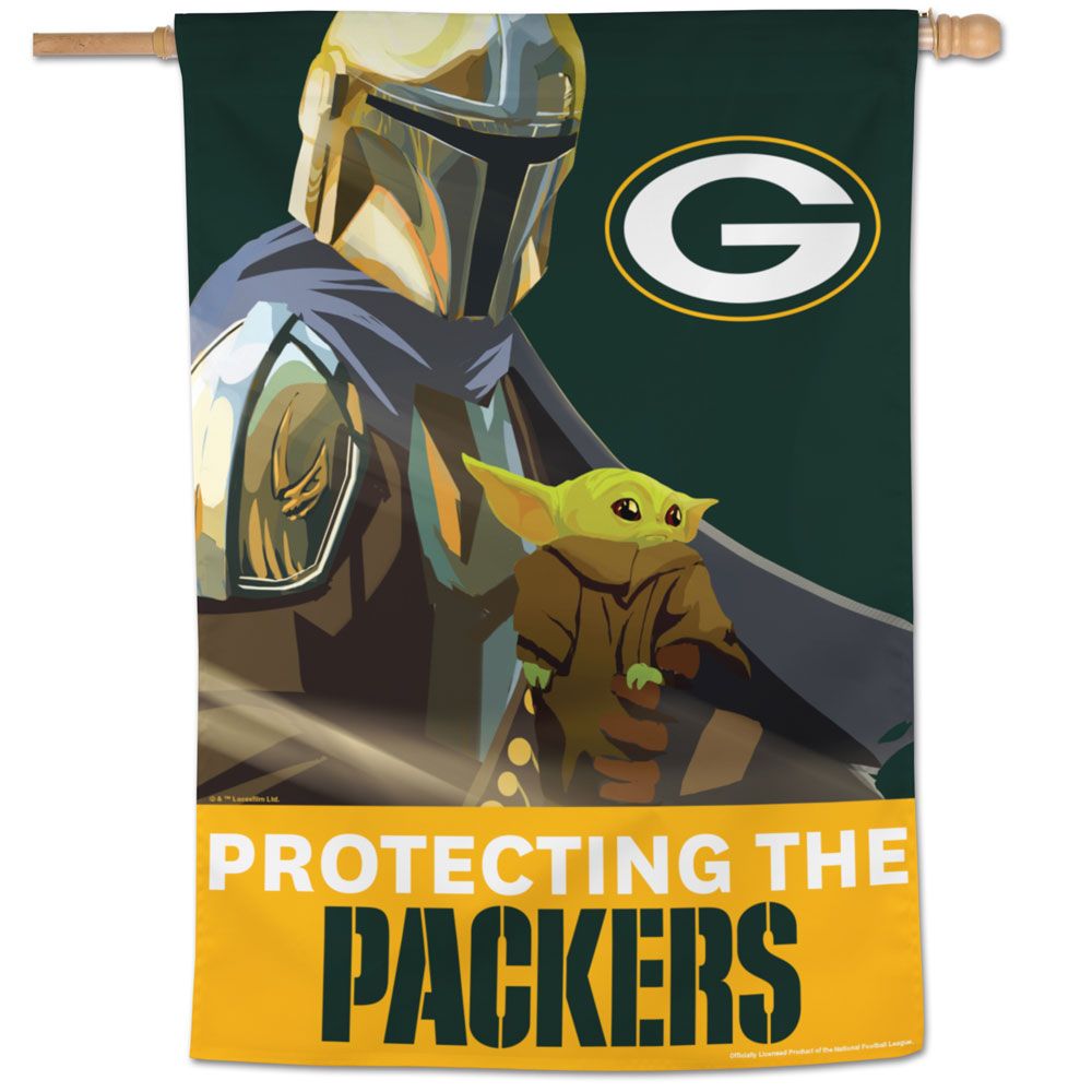 Green Bay Packers Star Wars Mandalorian Vertical Flag - 28
