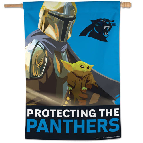 Carolina Panthers Star Wars Mandolorian Vertical Flag - 28