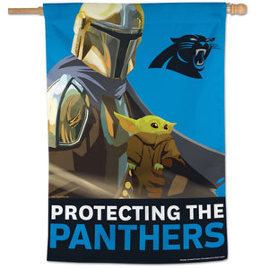 Carolina Panthers Star Wars Mandolorian Vertical Flag - 28"x40"