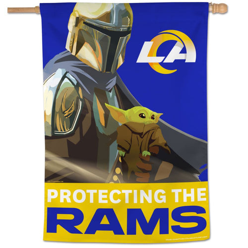 Los Angeles Rams Star Wars Mandalorian Vertical Flag - 28