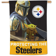Pittsburgh Steelers Star Wars Mandalorian Vertical Flag - 28"x40"