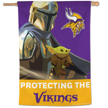 Minnesota Vikings Star Wars Mandalorian Vertical Flag - 28"x40"
