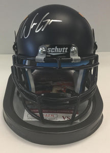 Will Grier West Virginia Mountaineers Signed WVU Mini Helmet