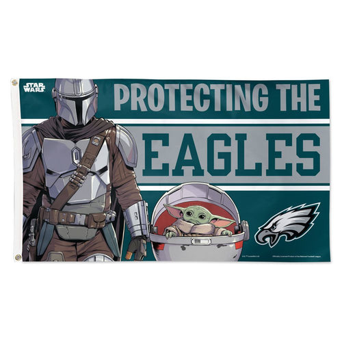 Philadelphia Eagles Star Wars Madalorian Deluxe Flag - 3'x5'