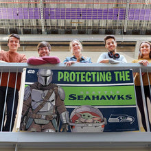 Seattle Seahawks Star Wars Mandalorian Deluxe Flag - 3'x5'