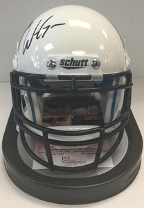 Will Grier West Virginia Mountaineers Signed WVU Throwback Mini Helmet