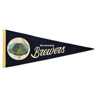 Milwaukee Brewers Vintage Ballpark Wool Traditions Pennant