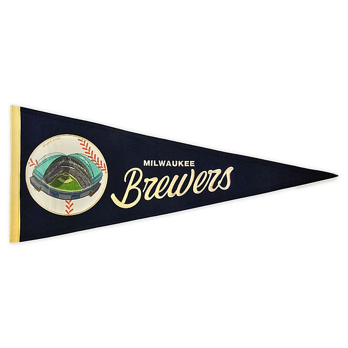 Milwaukee Brewers Baseball Vintage Sports Pennants and Flags for