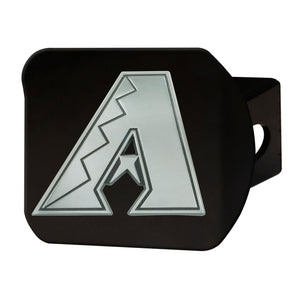 Arizona Diamondbacks Chrome Emblem On Black Hitch Cover