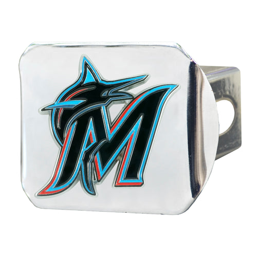 Miami Marlins Color Chrome Hitch Cover