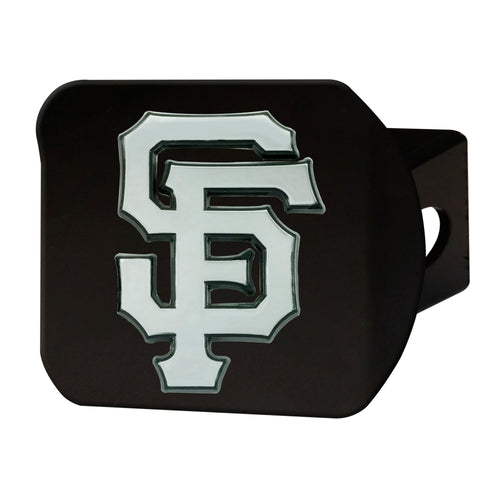 San Francisco Giants Chrome Emblem On Black Hitch Cover