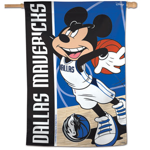 Dallas Mavericks Mickey Mouse Vertical Flag 28"x40"        