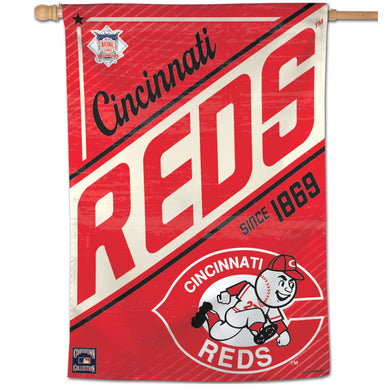 Cincinnati Reds Cooperstown Vertical Flag - 28