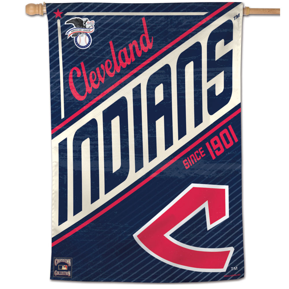 Cleveland Indians Cooperstown Vertical Flag 