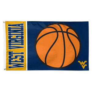 West Virginia Mountaineers Basketball Deluxe Flag - 3'x5'