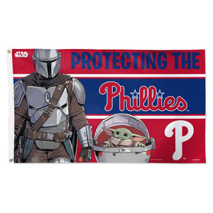 Philadelphia Phillies Star Wars Madalorian Deluxe Flag - 3'x5'