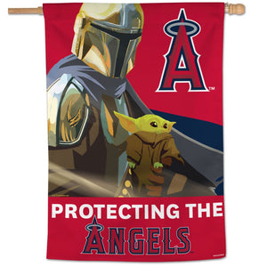 Los Angeles Angels Star Wars Mandalorian Vertical Flag - 28"x40"