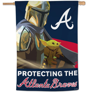 Atlanta Braves Star Wars Madalorian Vertical Flag - 28"x40"