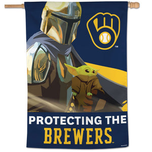 Milwaukee Brewers Mandalorian Vertical Flag - 28"x40"