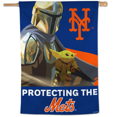New York Mets Mandalorian Vertical Flag - 28