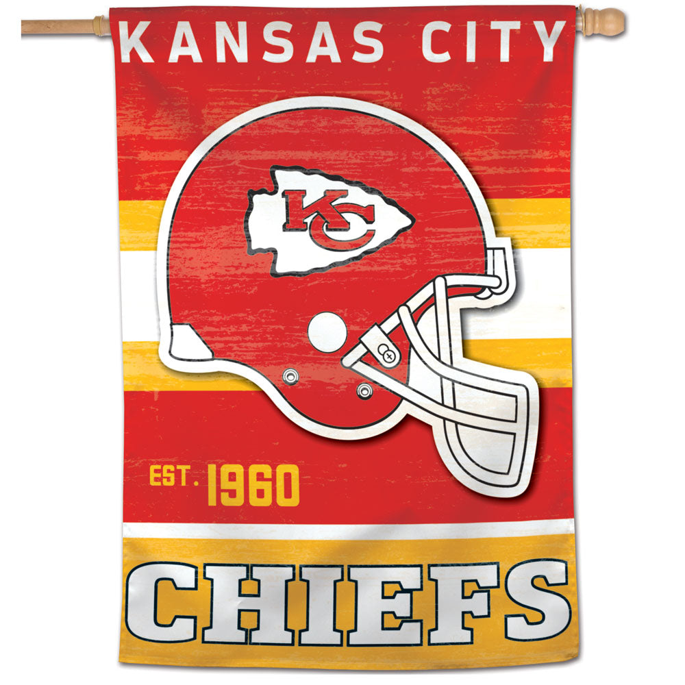 Kansas City Chiefs Retro Vertical Flag - 28