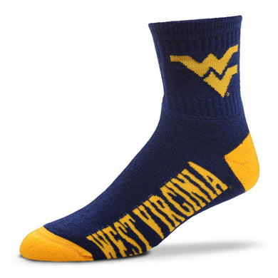 West Virginia Mountaineers Quarter Crew Socks