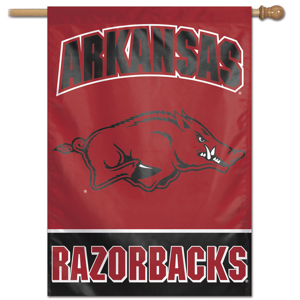 Arkansas, Razorbacks Wordmark Vertical Flag 28