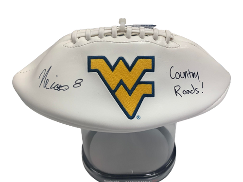 Nicco Marchiol WVU Mountaineers Autographed Football