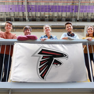 Atlanta Falcons White Deluxe Flag - 3'x5'