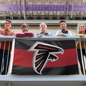 Atlanta Falcons Horizontal Stripes Date Deluxe Flag - 3'x5'