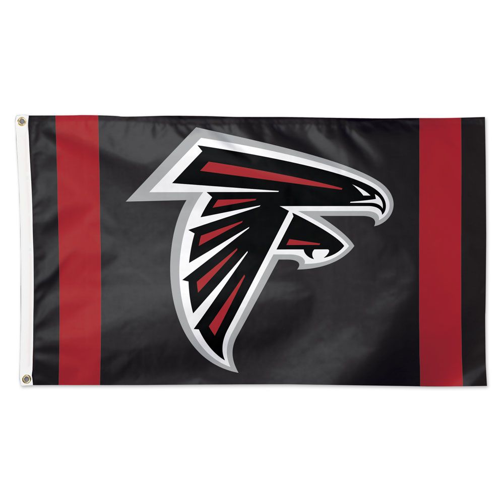 Atlanta Falcons Vertical Stripes Date Deluxe Flag - 3'x5'