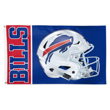 Buffalo Bills Wordmark Hemet Deluxe Flag - 3'x5'