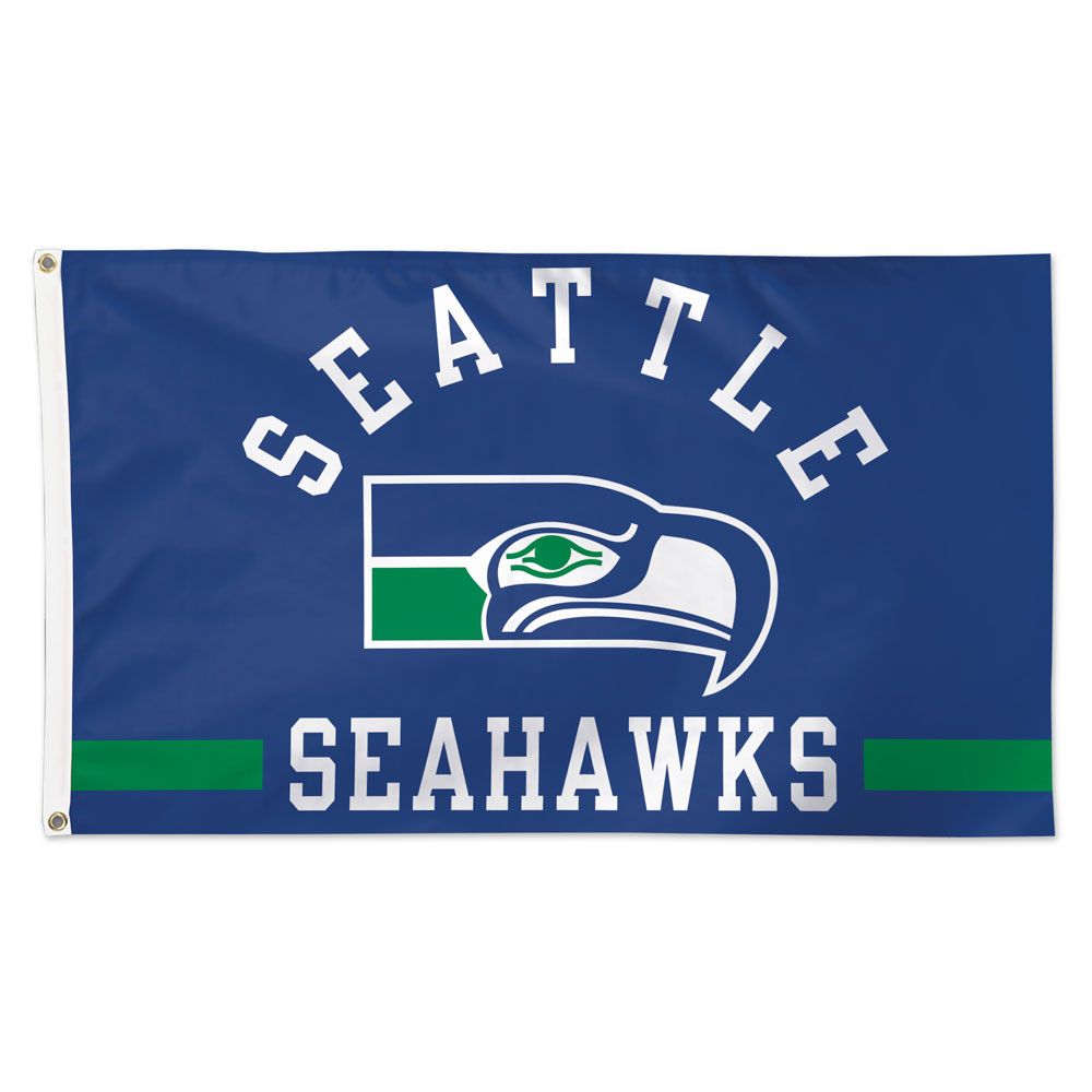 Seattle Seahawks Wordmark Deluxe Flag - 3'x5'