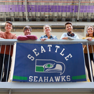 Seattle Seahawks Wordmark Deluxe Flag - 3'x5'