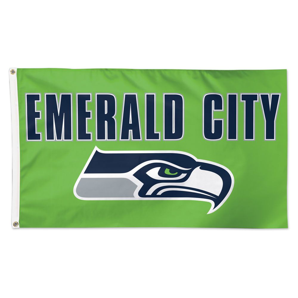 Seattle Seahawks Deluxe Flag - 3'x5' Emerald City