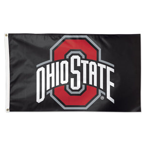 Ohio State Buckeyes Black Deluxe Flag - 3'x5'
