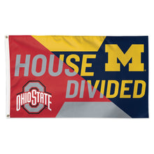 Ohio State Buckeyes Michigan Wolverines House Divided Deluxe Flag - 3'x5'