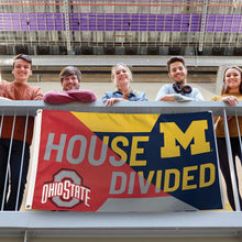 Ohio State Buckeyes Michigan Wolverines House Divided Deluxe Flag - 3'x5'