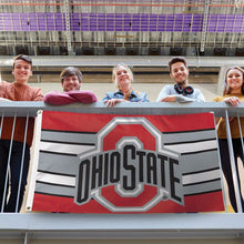 Ohio State Buckeyes Horizontal Stripes Deluxe Flag - 3'x5'