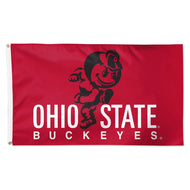 Ohio State Buckeyes Retro Brutus Deluxe Flag - 3'x5'