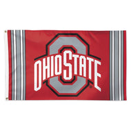 Ohio State Buckeyes Vertical Stripes Deluxe Flag - 3'x5'