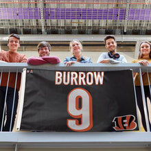 Joe Burrow #9  Cincinnati Bengals Deluxe Flag - 3'x5'