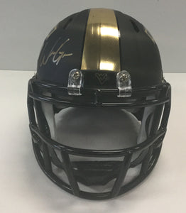 Will Grier Signed Blackout Mini Helmet