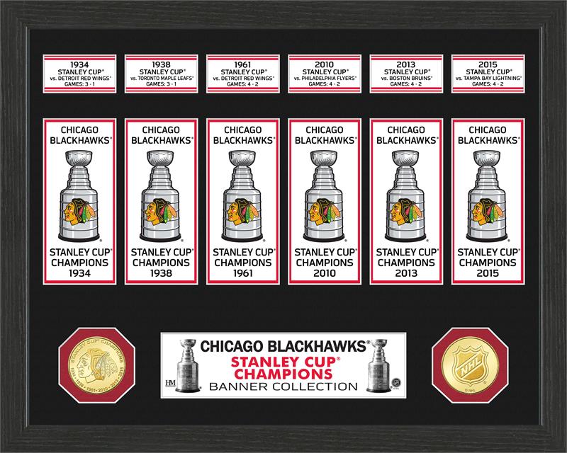 Chicago Blackhawks 6 Time Stanley Cup Champions
