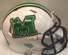 Sports memorabilia signed mini Marshall University helmet by Aaron Dobson from Sports Fanz