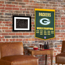 Green Bay Packers Dynasty Champions Wool Banners - 24"x36"