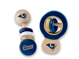 Los Angeles Rams Baby Rattles Set, NFL Baby Rattles