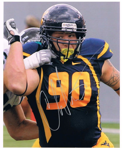 wvu football, chris neild autograph